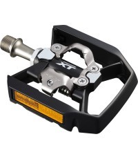 Pedāļi SHIMANO T8000 Deore XT, divpusēji, ar SH56 plāksnītēm (melni)
