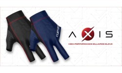 Biljarda cimds Cuetec Axis, 3 pirkstu, tumši zils-sarkans, L