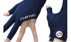 Бильярдная перчатка Cuetec Axis, 3-пальцевая, тёмно-синяя с красным, XL