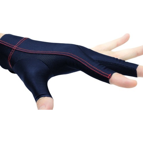 Billiard Glove, Cuetec Axis, 3-Finger, navy-red, XL