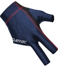 Billiard Glove, Cuetec Axis, 3-Finger, navy-red, to wear on right hand, M