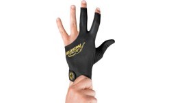 Biljarda cimds Predator Second Skin, 3 pirkstu, melns-dzeltens, L/XL