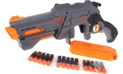 Маленький игрушечный бластер Blaze Storm, серебристый