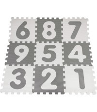 Antibakteriāls putu paklājs Numbers Gray