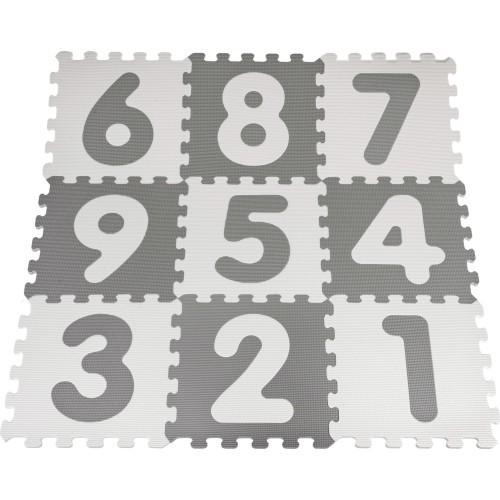 Антибактериальный коврик из пены Numbers Gray