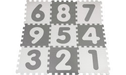 Numbers Gray Antibacterial Foam Mat