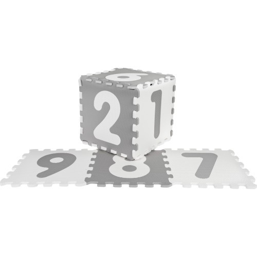 Numbers Gray Antibacterial Foam Mat