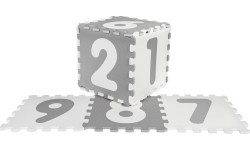 Антибактериальный коврик из пены Numbers Gray