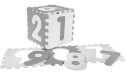 Antibakteriāls putu paklājs Numbers Gray
