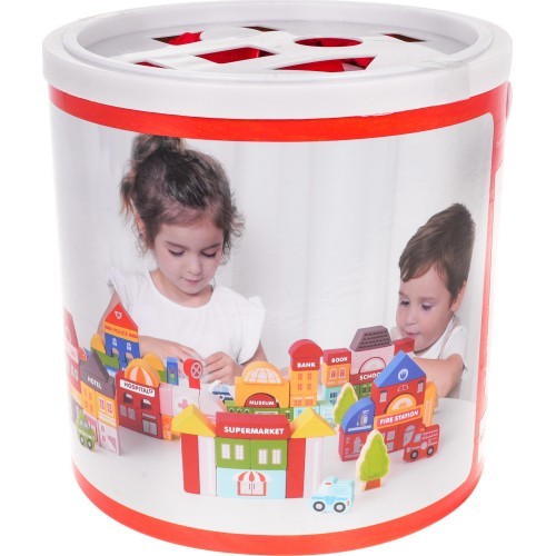 Wooden Blocks City 115pcs. + Sorter