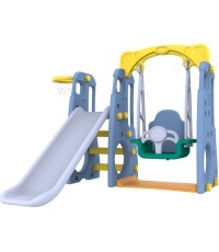 Slidkalniņš-šūpoles ar grozu 3-in-1, zila