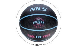 Basketbola bumba NILS NPK251 Buzzer, melna, 5. izmērs