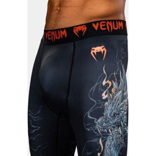 Venum Thunder Dragon Vale Tudo Shorts - Black/Grey/Copper