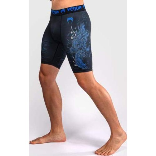 Venum Thunder Dragon Vale Tudo Shorts - Black/Royal Blue