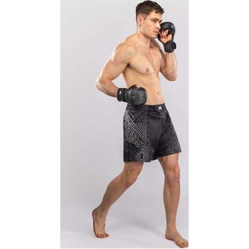 MMA šorti Venum Midnight Fury, melni/pelēki/sudraboti