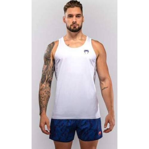 Krekls bez piedurknēm Venum Aqua Tank Top, balts/zils