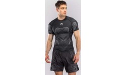 Venum Midnight Fury Short Sleeve Rashguard - Black/Grey/Silver