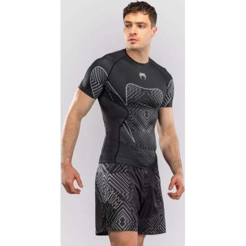 Venum Midnight Fury rashguard ar īsām piedurknēm – melns/pelēks/sudraba
