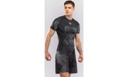 Venum Midnight Fury Short Sleeve Rashguard - Black/Grey/Silver