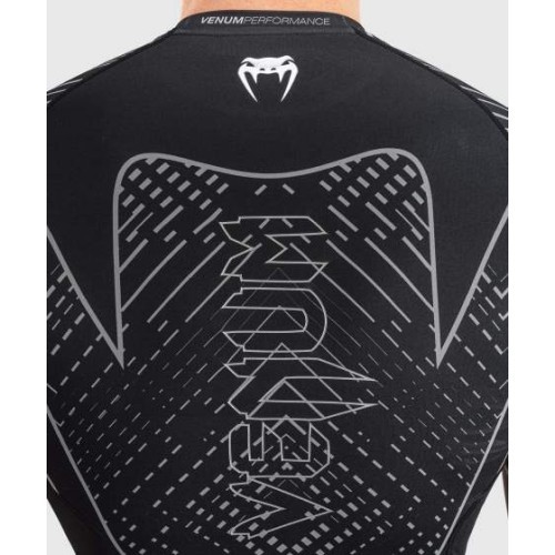 Venum Midnight Fury Short Sleeve Rashguard - Black/Grey/Silver