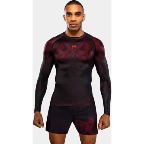 Venum Spectre Long Sleeve Rashguard - Black/Red
