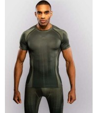 Рашгард с коротким рукавом Venum Stealth – хаки/тёмно-зелёный