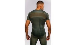 Рашгард с коротким рукавом Venum Stealth – хаки/тёмно-зелёный