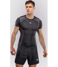 Venum Stealth Short Sleeve Rashguard - Black/White