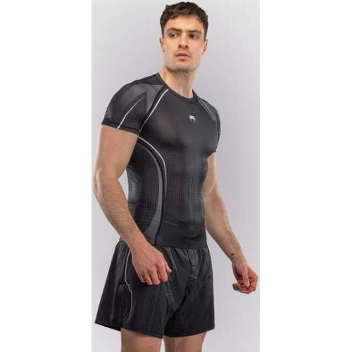 Venum Stealth Short Sleeve Rashguard - Black/White