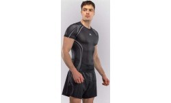 Рашгард с коротким рукавом Venum Stealth, чёрный/белый