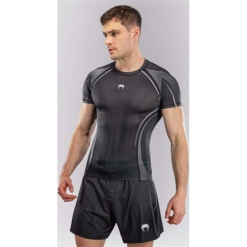Venum Stealth Short Sleeve Rashguard - Black/White
