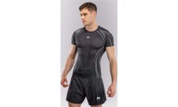 Venum Stealth Short Sleeve Rashguard - Black/White