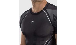 Рашгард с коротким рукавом Venum Stealth, чёрный/белый