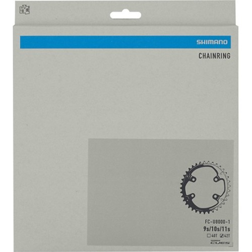 Front chainring Shimano CUES FC-U8000-1, 42T, B.C.D.: 96 mm