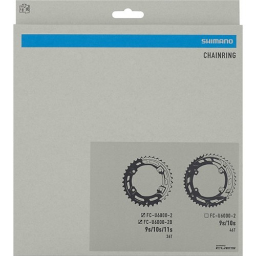 Передняя звезда Shimano CUES FC-U6000-2/FC-U6000-2B // 36T, B.C.D.: 96 мм