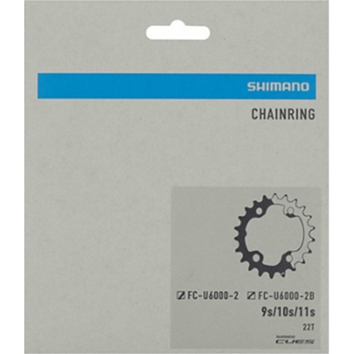 Передняя звезда Shimano CUES FC-U6000-2 / FC-U6000-2B, 22T, B.C.D.: 64 mm