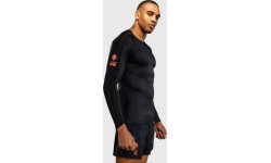 Venum Thunder Dragon rashguard ar garām piedurknēm - Black/Grey/Copper