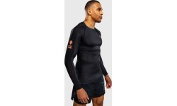 Venum Thunder Dragon Long Sleeve Rashguard - Black/Grey/Copper