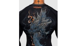 Venum Thunder Dragon Long Sleeve Rashguard - Black/Grey/Copper