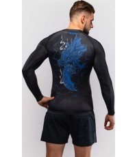 Рашгард Venum Thunder Dragon с длинным рукавом – чёрный/королевский синий