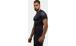 Рашгард Venum Streamline с коротким рукавом – чёрный/белый