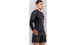 Peldkrekls ar garām piedurknēm Venum Streamline, melns/zelta