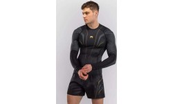 Peldkrekls ar garām piedurknēm Venum Streamline, melns/zelta