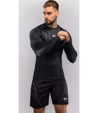 Venum Streamline rashguard krekls ar garām piedurknēm, melns/balts