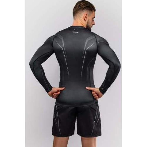Venum Streamline Long Sleeve Rashguard - Black/White