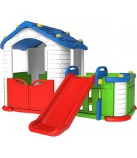 Garden house with a slide Blue