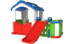 Garden house with a slide Blue