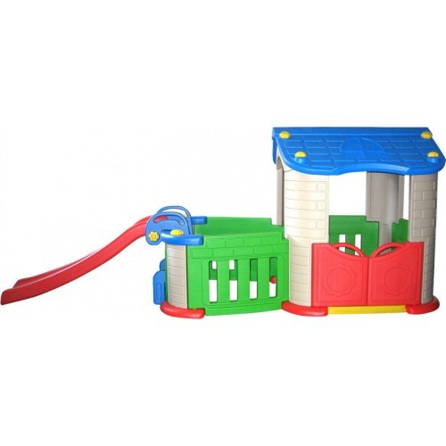 Garden house with a slide Blue