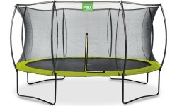 EXIT Silhouette trampoline ø427cm - green Outdoor Round Coil spring Above ground trampoline