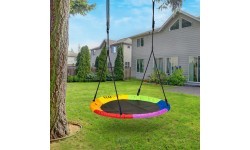 Dārza šūpoles stārķa ligzda 100 cm krāsainas ECOTOYS